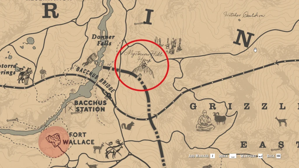RDR2 Landmark Map 2 Turtle sculpture broken shell