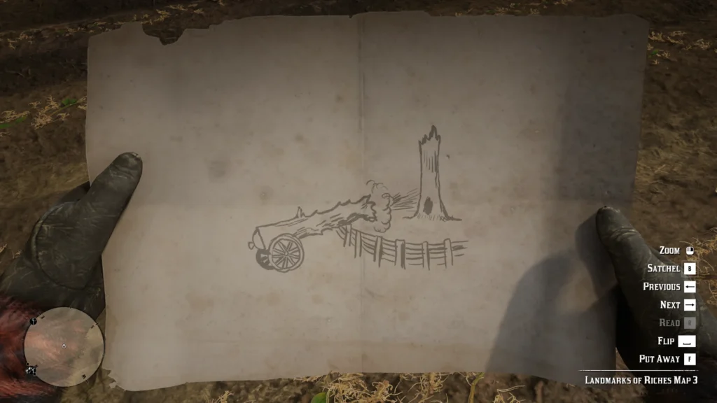 rdr2 Landmarks of Riches sketch map 3