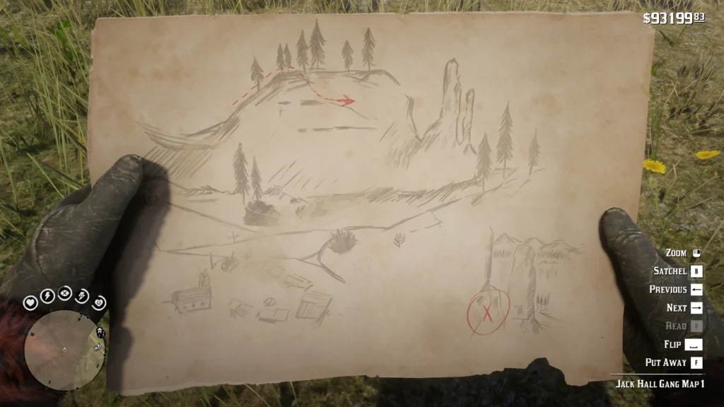 rdr2 jack hall gang sketch map 1