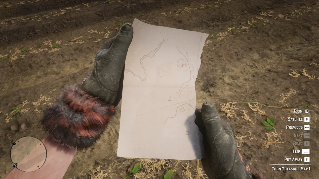rdr2 torn treasure map 1