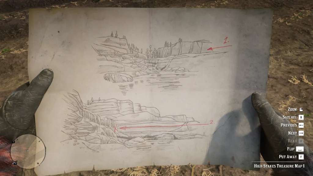 2 high stakes treasure sketch map 1