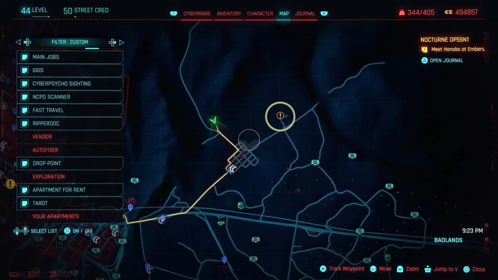 Cyberpunk 2077 Dressed to Kill Quest map location