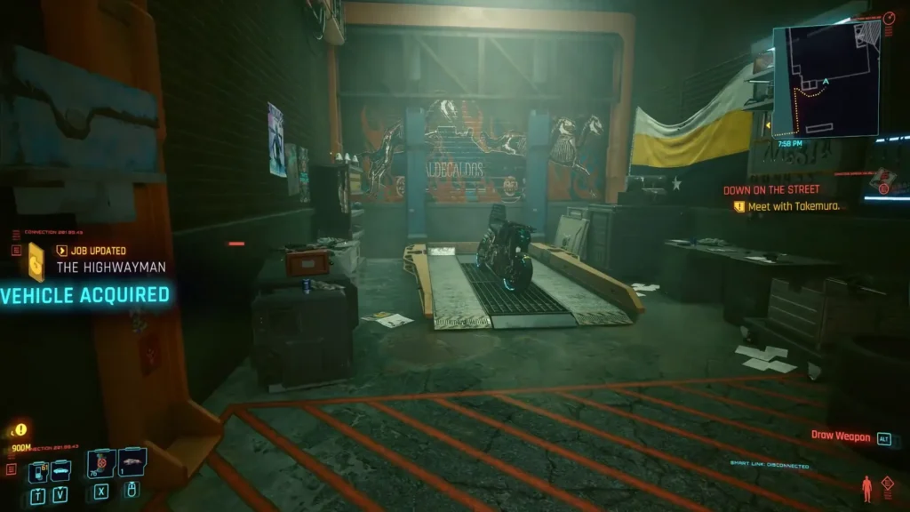 Highwayman Quest in Cyberpunk 2077 reward