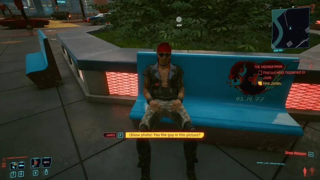 Highwayman Quest in Cyberpunk 2077 James