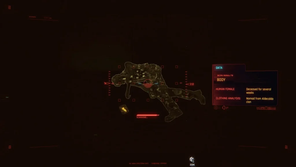 Highwayman Quest in Cyberpunk 2077 body