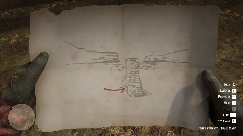 Elemental Trail Treasure Map 1 sketch