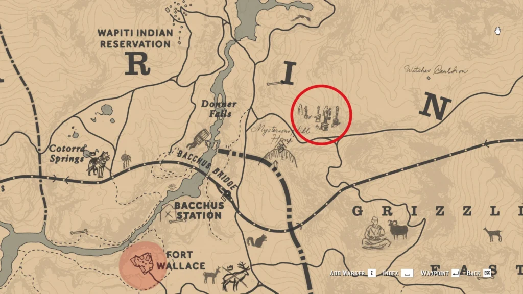 RDR2 The Strange Statue Puzzle location