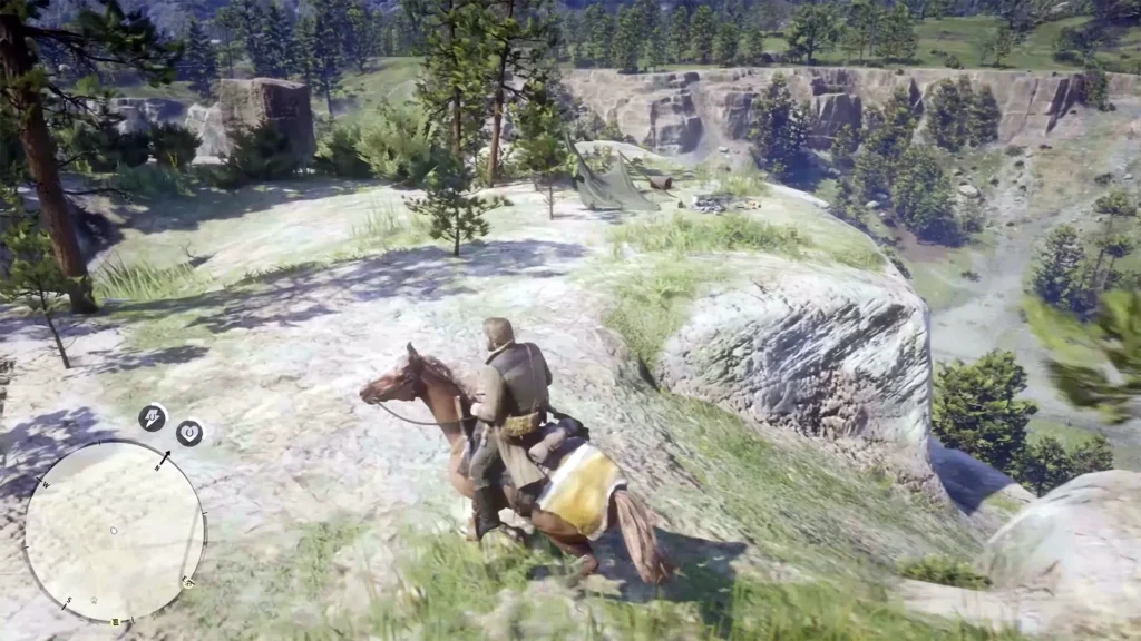 RDR2 - jack hall gang map 1 location - Scale to the top of Caliban's Seat