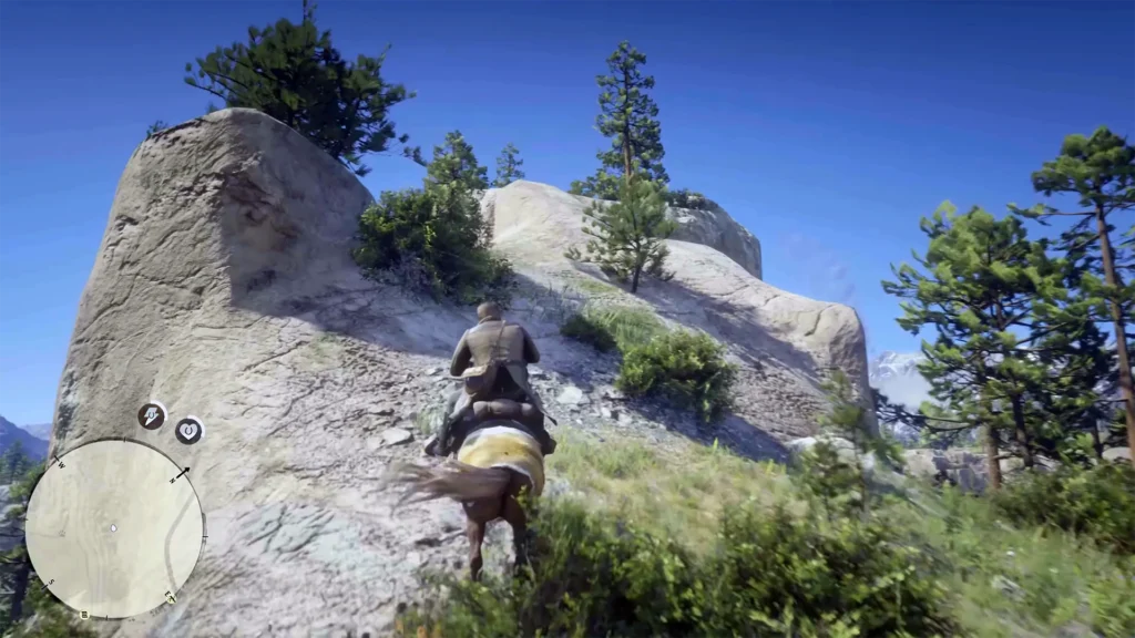 RDR2 - jack hall gang map 1 location - top of Caliban's Seat