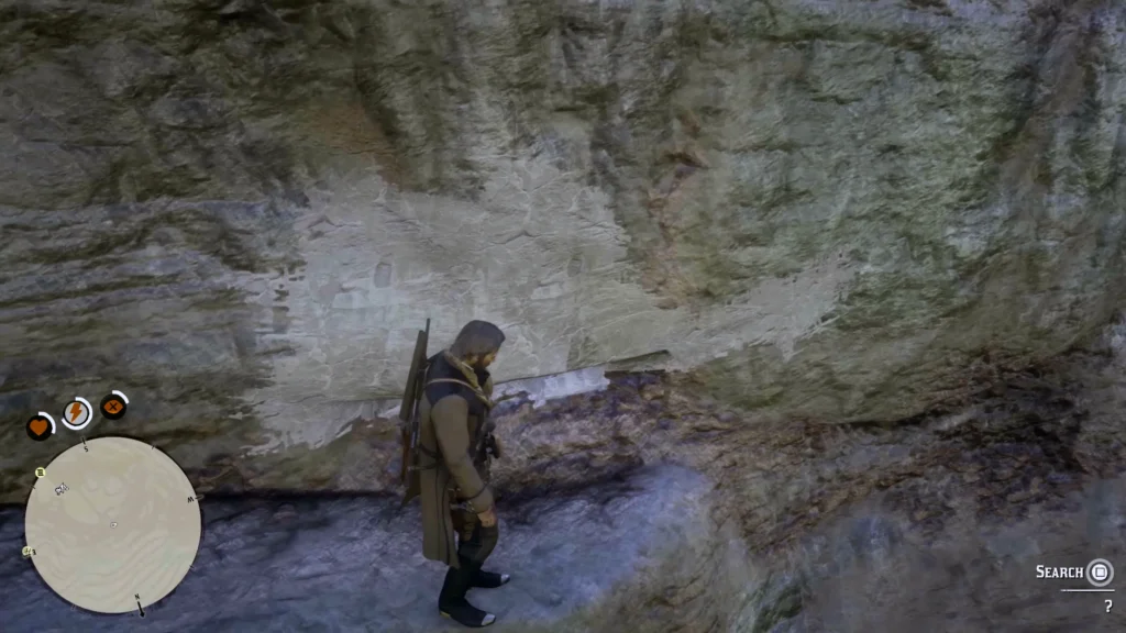 RDR2 - jack hall gang map 1 stash location - top of Caliban's Seat