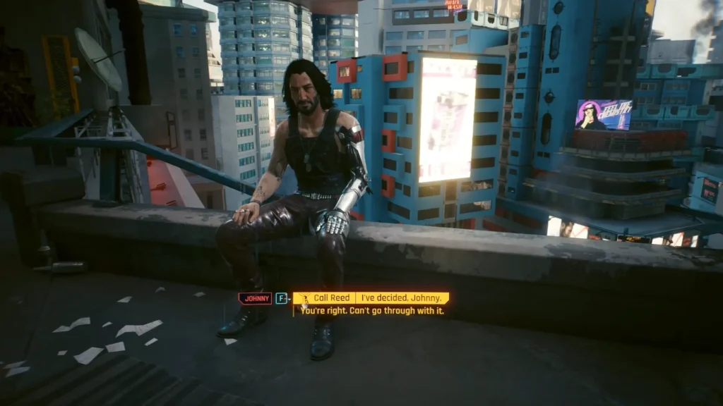 Cyberpunk tower ending Johnny