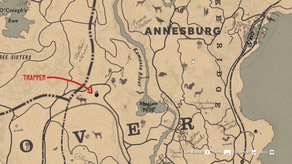 Annesburg Trapper Location rdr2
