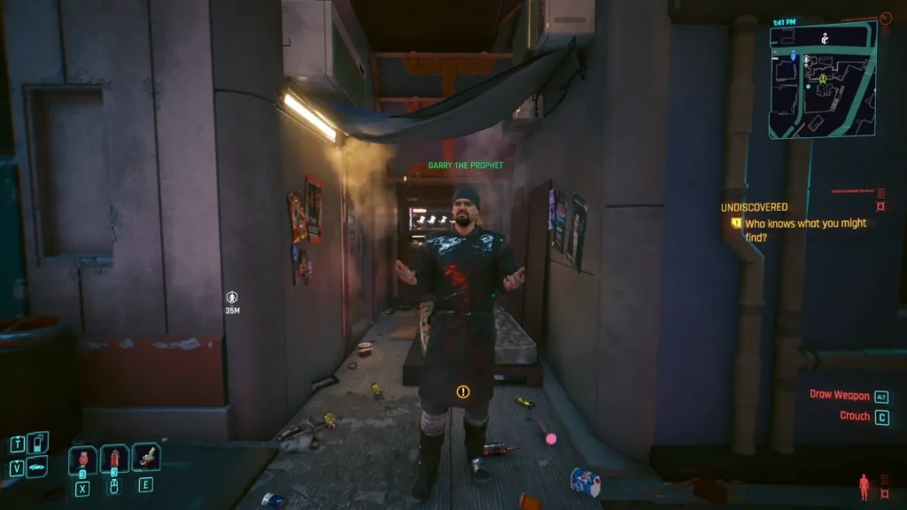 Cyberpunk 2077 The Prophet's Song Quest Garry