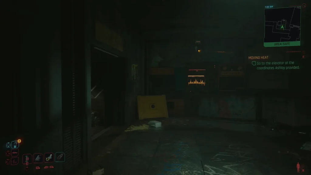 Cyberpunk 2077 Moving Heat elevator