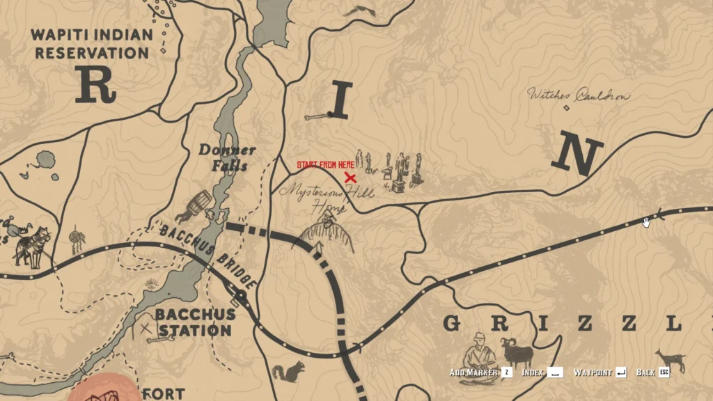 RDR2 The Strange Statues location on map