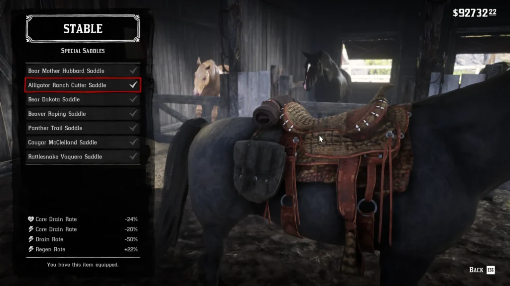 RDR2 Trapper Alligator Ranch Cutter Saddle showcase