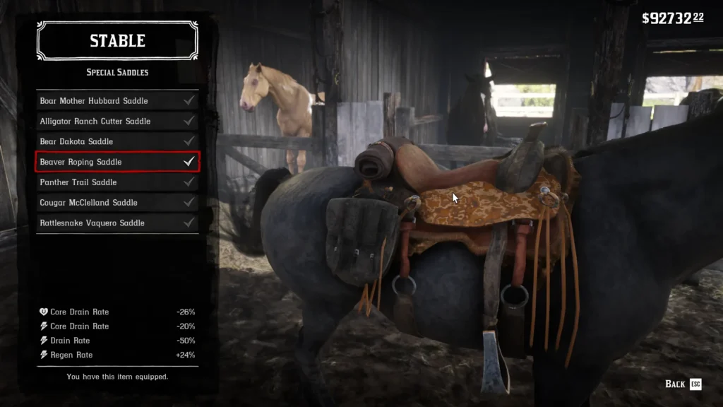 RDR2 Trapper Beaver Roping Saddle showcase