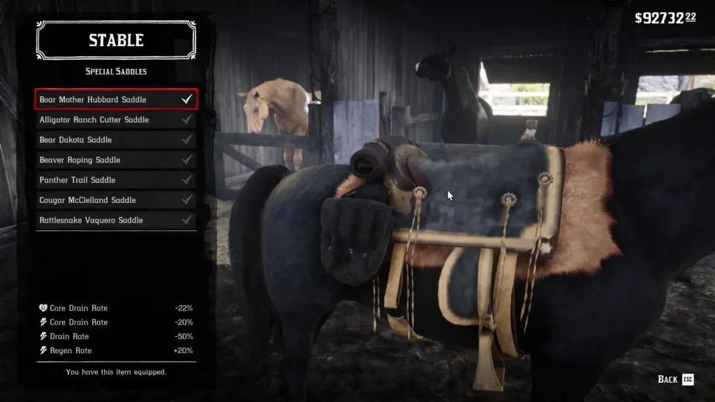 RDR2 Trapper Boar Mother Hubbard Saddle showcase