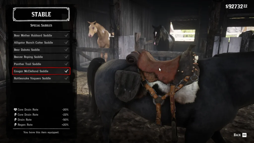 RDR2 Trapper Cougar McClelland Saddle showcase