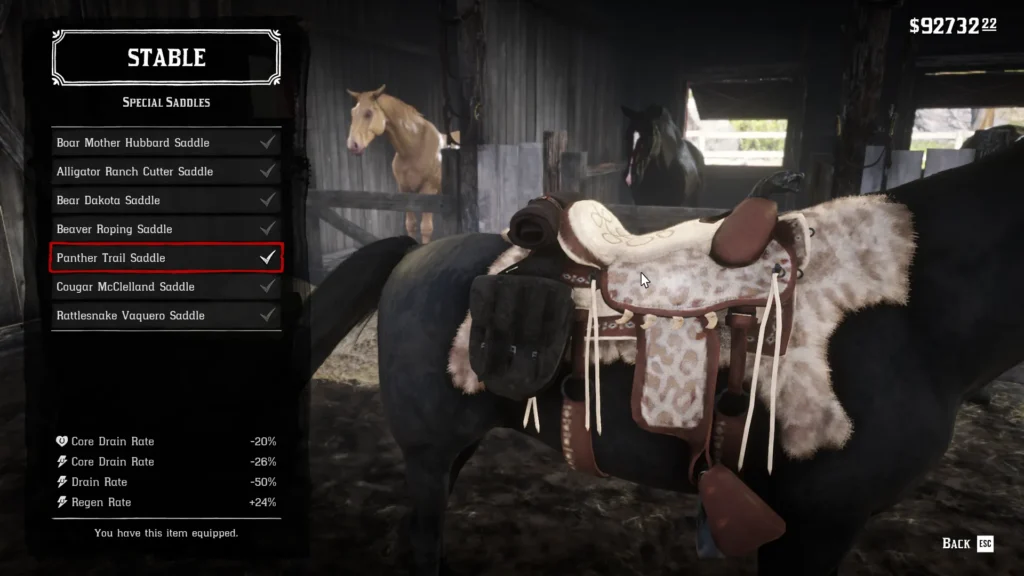 RDR2 Trapper Panther Trail Saddle showcase
