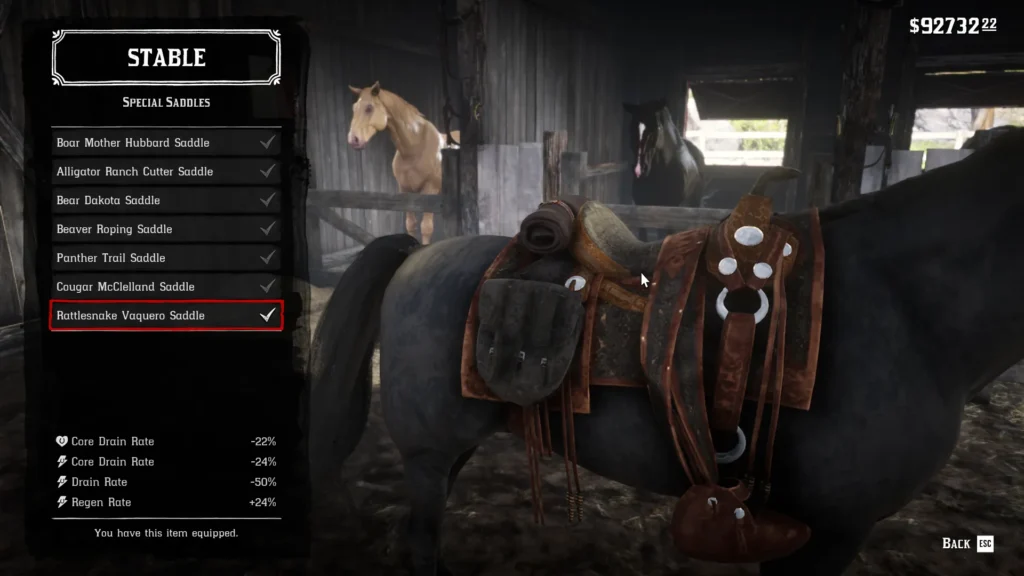 RDR2 Trapper Rattlesnake Vaquero Saddle showcase