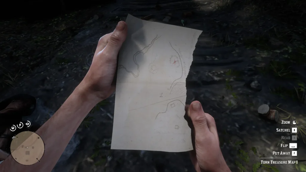 Torn Treasure Map 1 Location hermit woman (2)