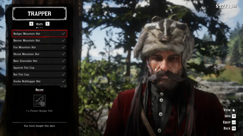 RDR2 Badger Mountain Hat