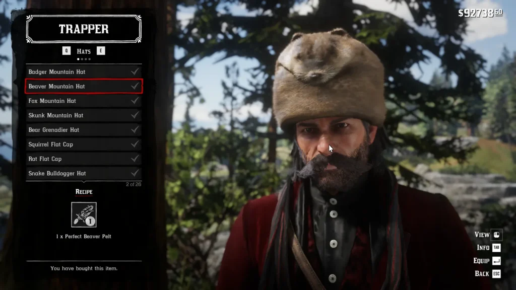 RDR2 Beaver Mountain Hat