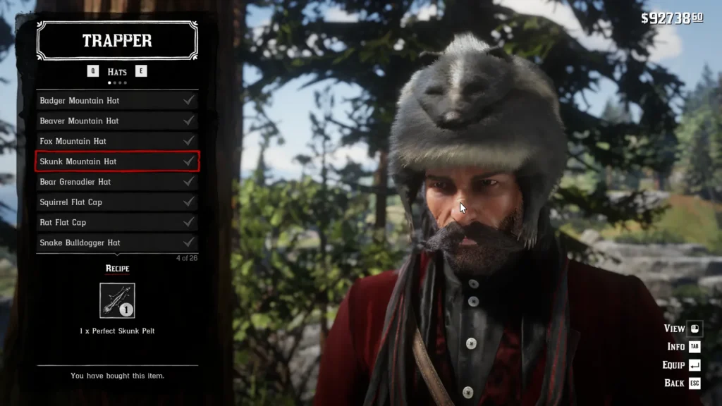 RDR2 Skunk Mountain Hat