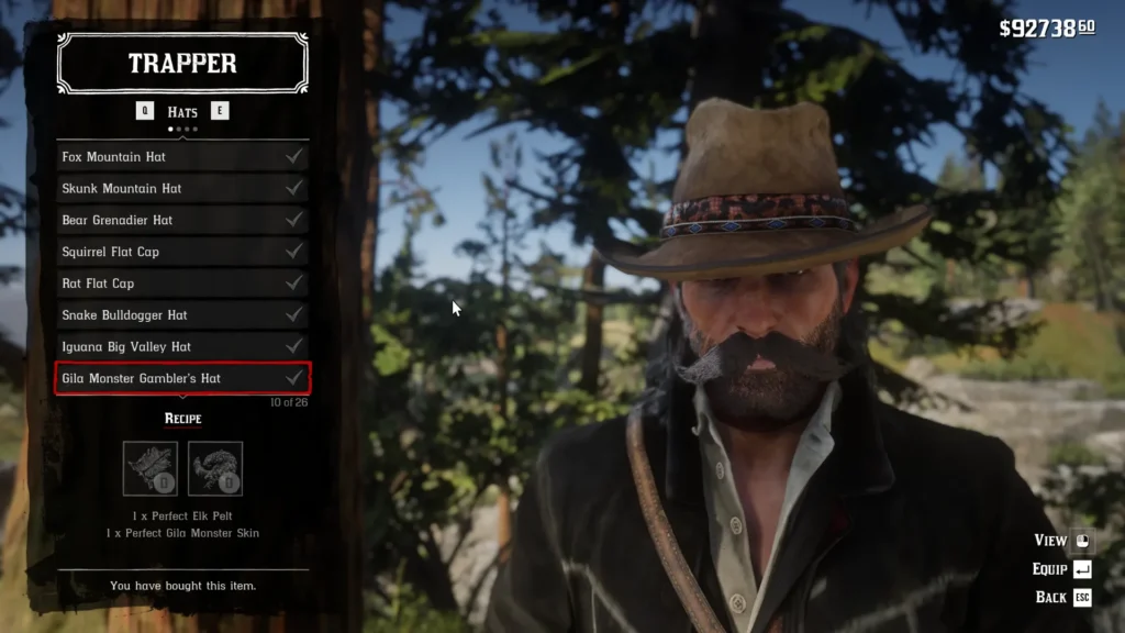 RDR2 Gila Monster Gambler’s Hat