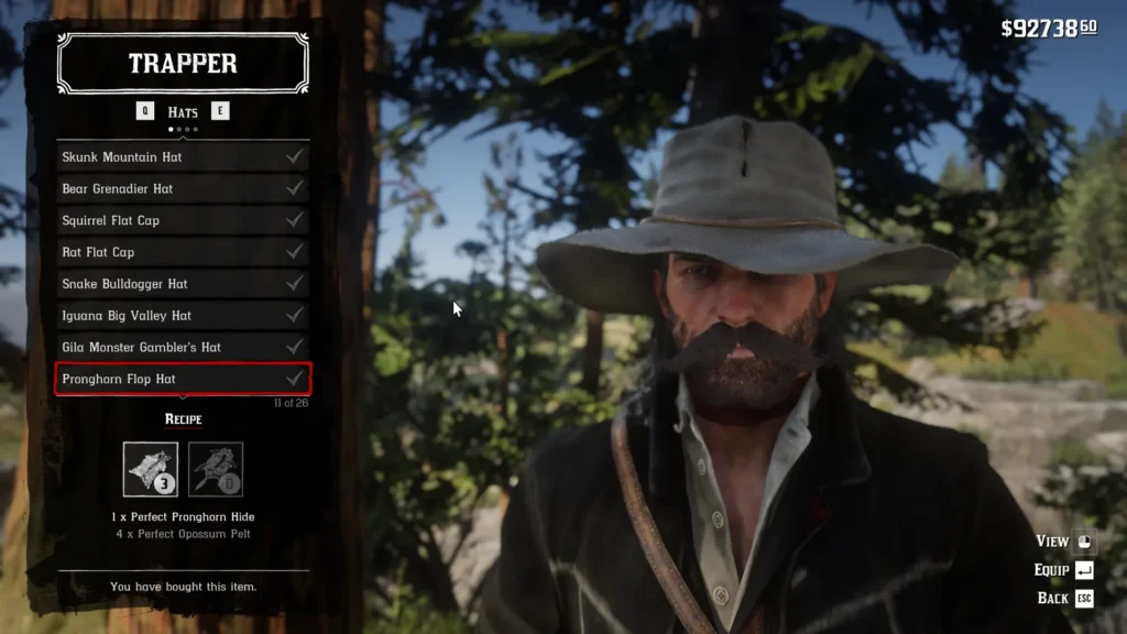 RDR2 Pronghorn Flop Hat