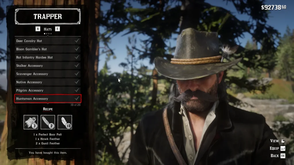 RDR2 Huntsman Accessory