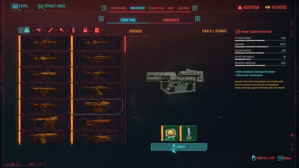 Acquire Erebus or Militech Canto Mk.6