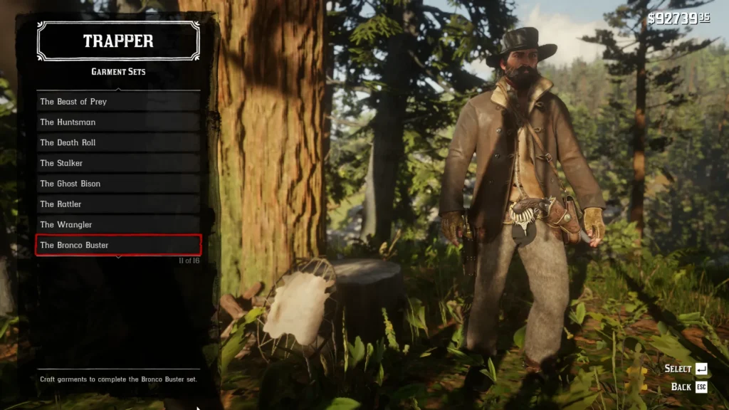 RDR2 Outfits all trapper garment sets The Bronco Buster