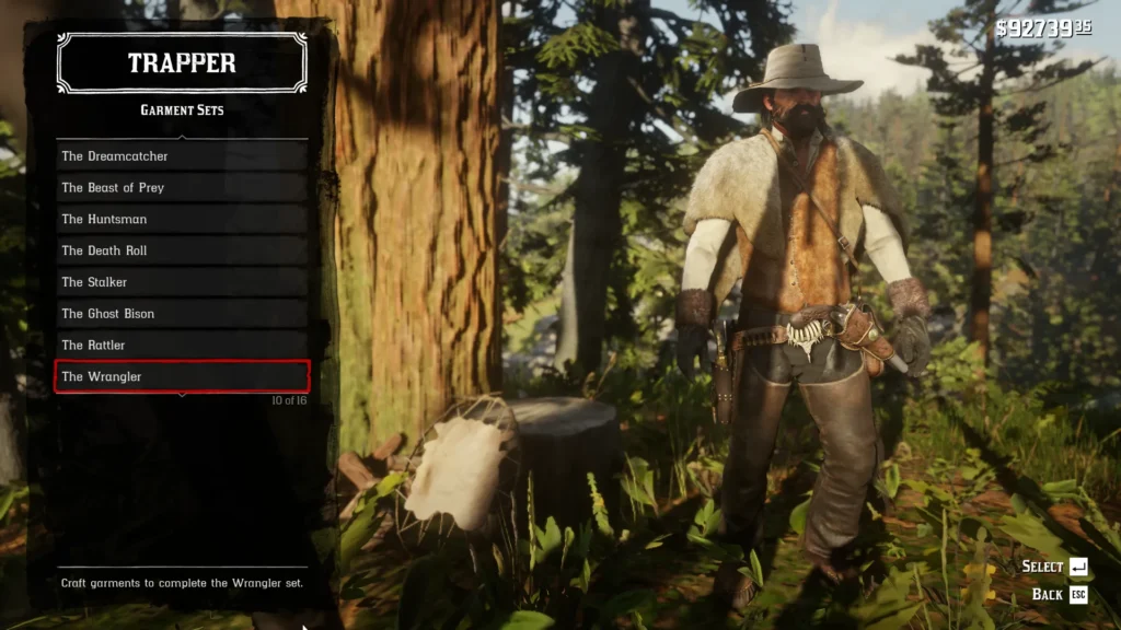 RDR2 Outfits all trapper garment sets The Wrangler