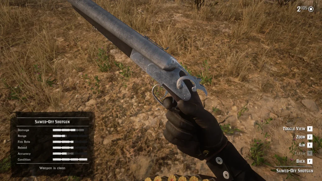 RDR2 Shotguns Sawed-Off Shotgun