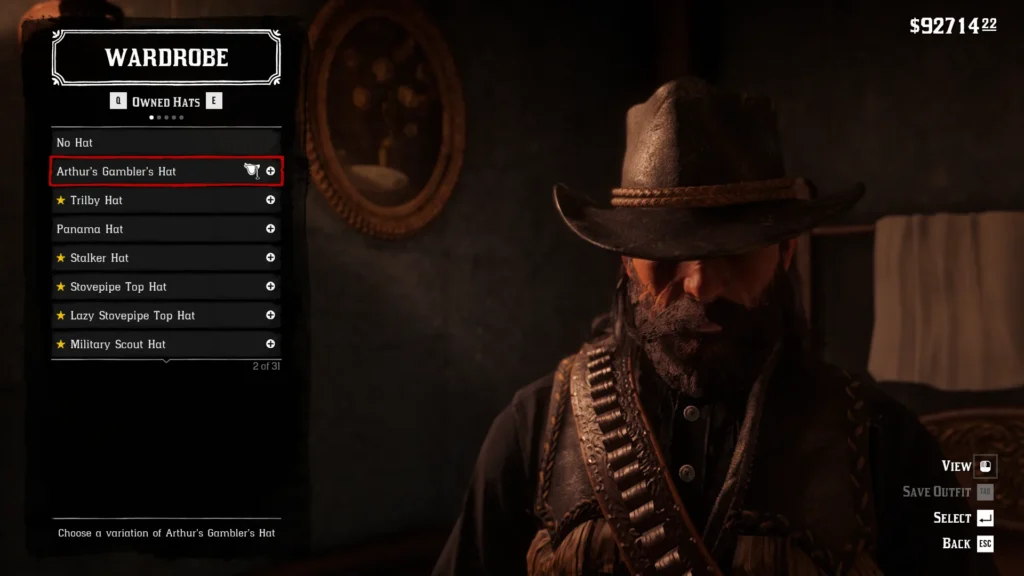 RDR2 how to Equip Hat Accessories (2)