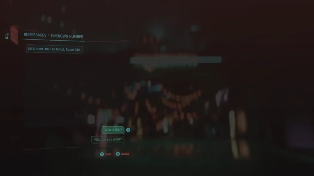 Cyberpunk 2077 Violence Quest message