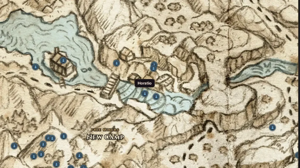 Horatio location on the map - 2