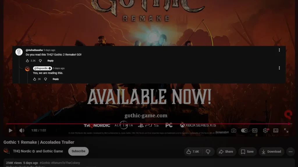 Is a Gothic 2 Remake Actually Happening