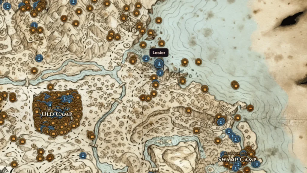 Gothic Remake Lester's location on the map