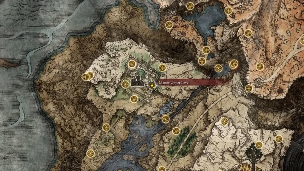 Caria Manor Golden Seed location on the map