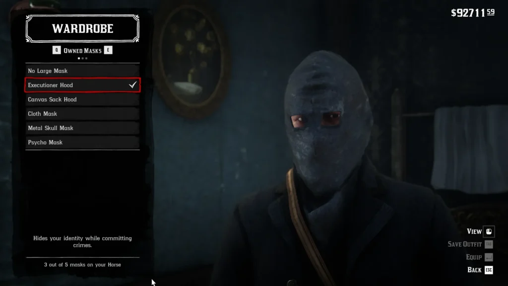 RDR2 Executioner Hood
