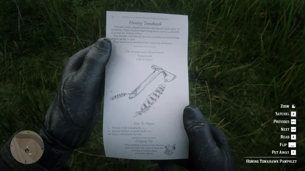 RDR2 Homing Tomahawk Pamphlet