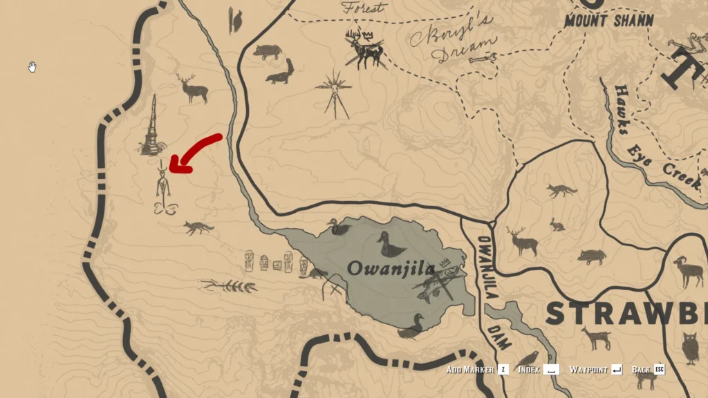RDR2 Pagan Skull Mask Location