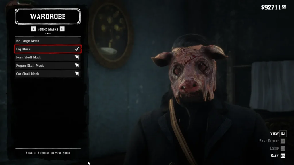 RDR2 Pig Mask