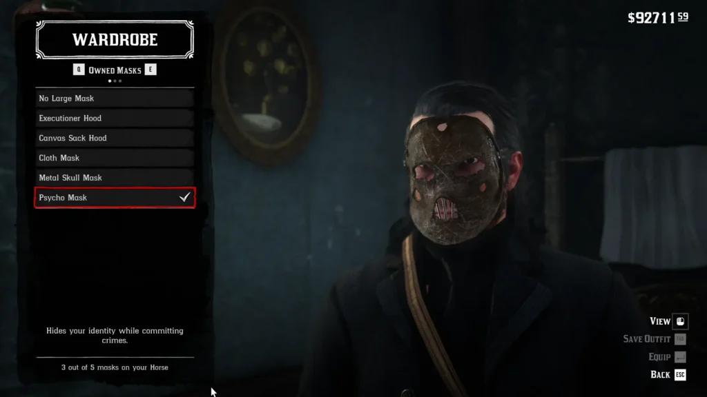 RDR2 Psycho Mask