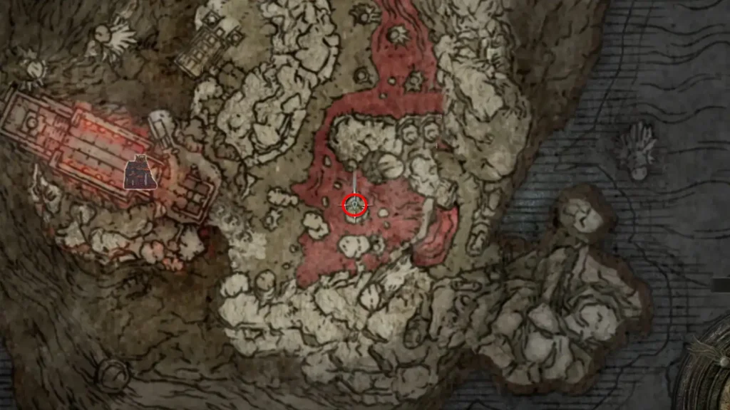 Across the Blood Lake Golden Seed location on the map