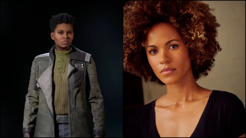 Erica Luttrell as the Female Hawks