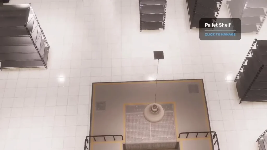 putting shelves on the warehouse